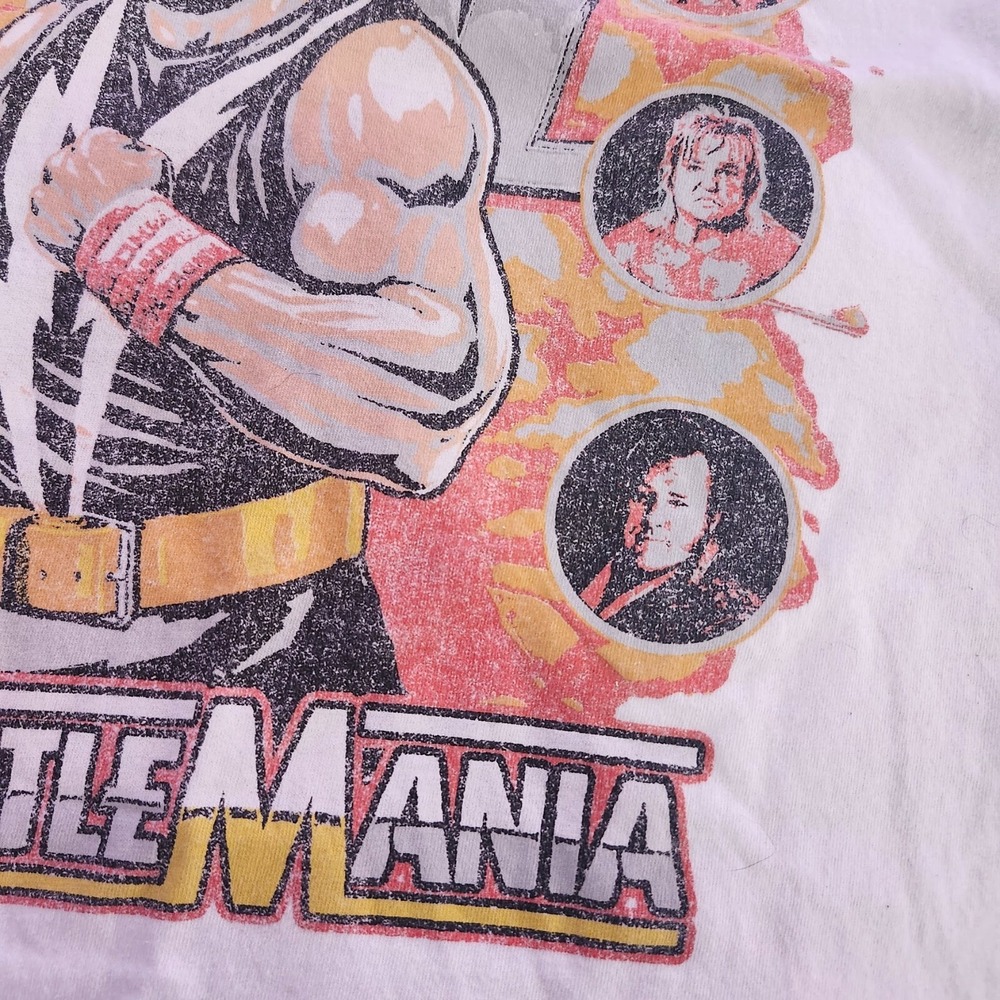 WWE Randy Macho Man Savage T-Shirt Small White WrestleMania V Retro Graphic Tee - Picture 6 of 12